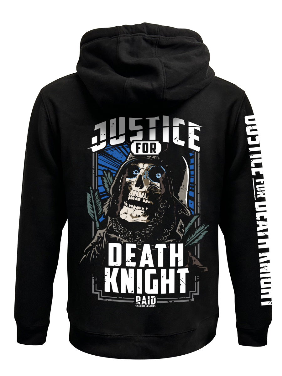 Justice For Deathknight Black Zipped Premium Hoodie